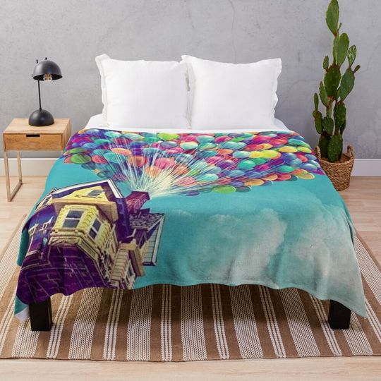 Discover House in the air  Throw Blanket