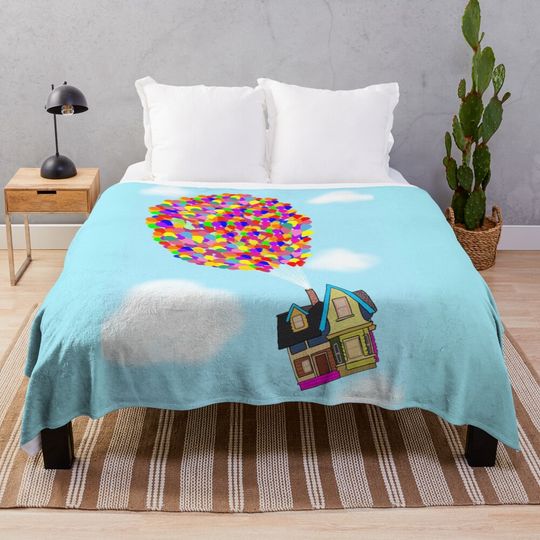 Up Balloons  Throw Blanket