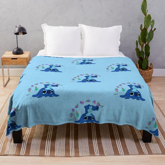 Stitch mosaic Color Throw Blanket