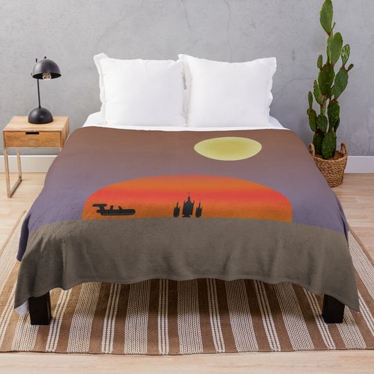 TATOOINE SUNSET Throw Blanket
