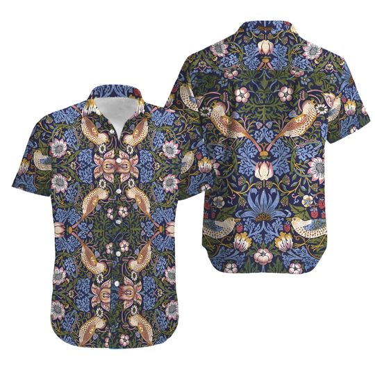 William Morris short sleeve shirt - Strawberry Thief