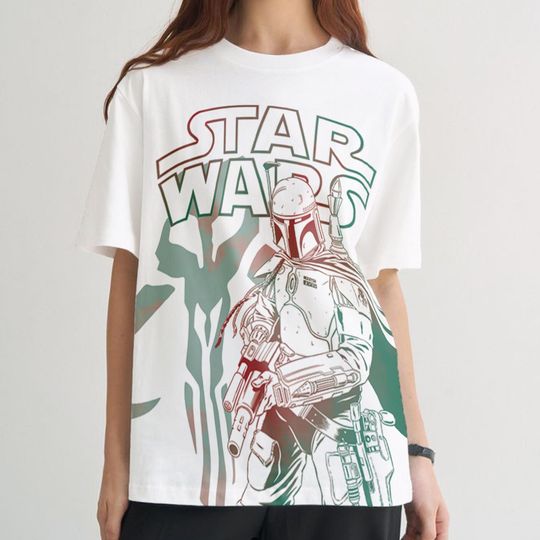 Disney Star Wars Boba Fett Bounty Hunter All Over Print T-shirt, May The Fourth 3D Shirt, Galaxy's Edge, Hollywood Studio, Star War Day Tee