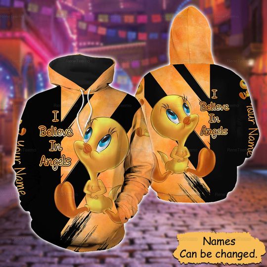 Personalized Tweety Hoodie, Tweety Pullover Hoodie, Tweety Shirt, Mother's Day, Unisex Hoodie, Personalized Hoodie