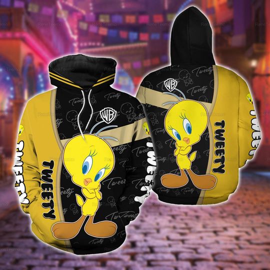Tweety Hoodie, Looney Tunes Hoodie, Pullover Hoodie, Tweety Sweatshirt, Funny Tweety Shirt, Cute Unisex Hoodie