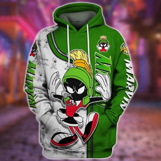 Discover Marvin The Martin Hoodie, Marvin The Martin Pullover Hoodie, Marvin The Martin Shirt, Mother's Day, Unisex Hoodie, Marvin The Martin Gift