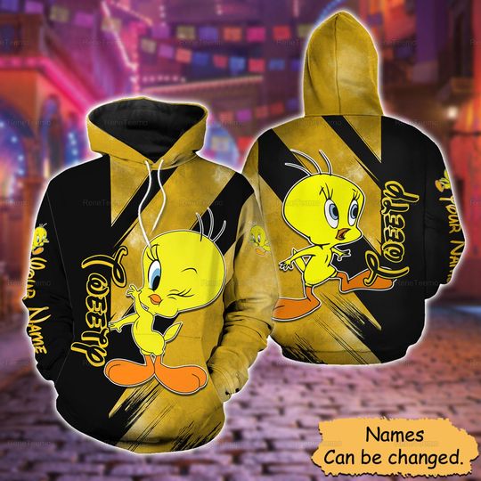 Tweety Hoodie, Tweety Pullover Hoodie, Tweety Shirt, Mother's Day, Unisex Hoodie, Tweety Gift