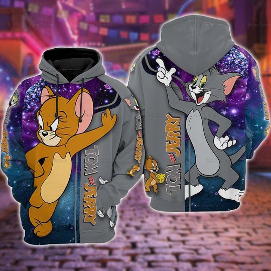 Tom And Jerry Hoodie, Tom & Jerry Cartoon Shirt, Cartoon Hoodie, Men And Women Gift Shirt, Jerry Mouse Hoodie, Friends Hoodie