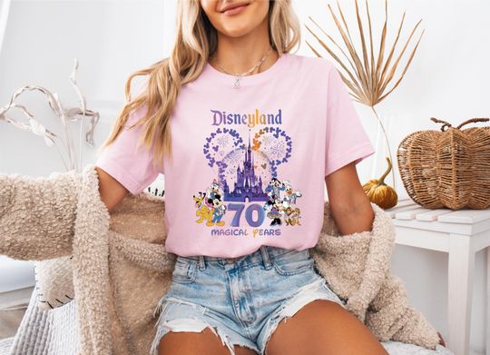 Discover Disneyland 70 Magical Years Mickey & Co Shirt, Disney Anniversary Tee, Disneyland Magic Castle Sweatshirt, Walt Disney World Magic Kingdom
