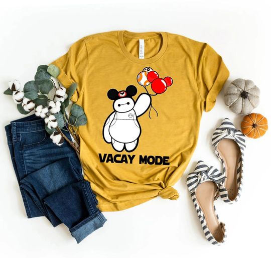 Baymax Low Energy Vacay Mode Shirt, Big Hero 6 Characters Tee, Baymax Disney Vacation Shirt, Disneyland Shirt, Disney World Baymax Tee.