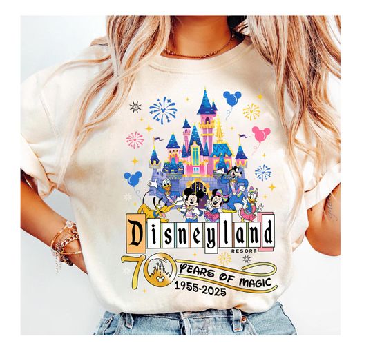 Discover Disneyland 70th Anniversary Shirt, Mickey Ears 70 Years Of Magic Shirt, Mickey and Friends Disney Trip Shirt, Disneyland Family Shirt