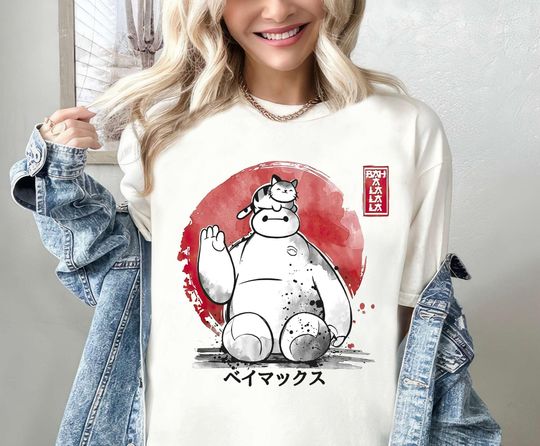 Discover Lovely Bah A La La La Disney Baymax With Cat Shirt, Baymax Disney T-shirt, Baymax With Cat Tee, Funny Disney Outfit, Disney Family Trip