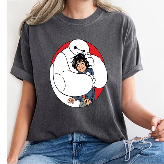 Baymax Big Hero 6 Shirt, Baymax and Hiro Hugging, Baymax Shirt, Disneyworld Family Tees, Boys Disney Tee, Baymax Fans Shirt, Big Hero Six