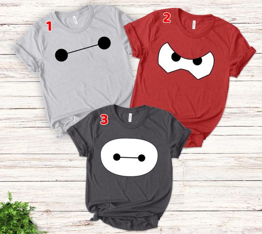 Discover Baymax Eyes, Baymax Head Shirt, Big Hero 6 Family Birthday Party Matching Shirts, Disney Trip Shirt