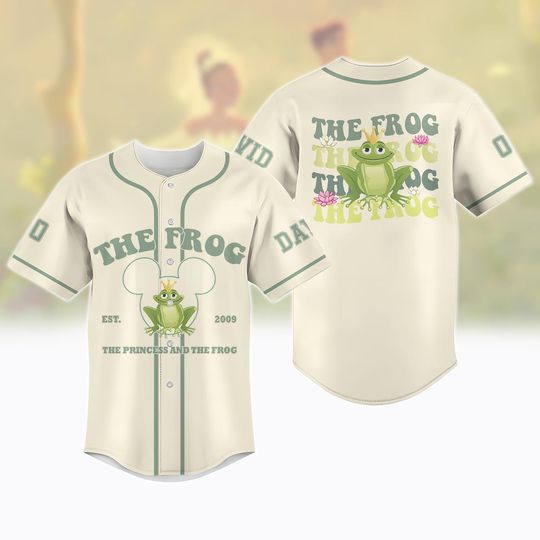 Custom Princess And The Frog Baseball Jersey, The Frog Shirt, Disney Girl Trip Jersey, Princess Tiana Shirt, Disney Princess Jersey