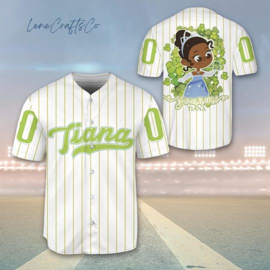 Custom Princess And The Frog Baseball Jersey, Disney Characters Football Jersey, Disney Girl Trip Jersey, Disney Princess Tiana Jersey