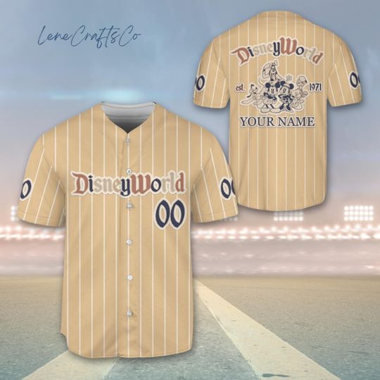 Discover Custom Disney World Jersey, Magic Kingdom Shirt, Park Gifts for Disney Fans, Disney Merch, Mickey And Friends Outfit, Cartoon Jersey