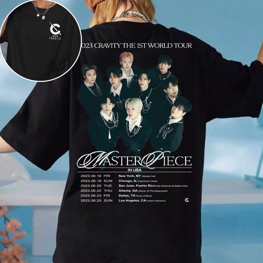 Discover Cravity Masterpiece 1st World Tour 2023 T-shirt, Cravity Kpop Tour Shirt, Kpop Shirt, Luvity kpop fan merch