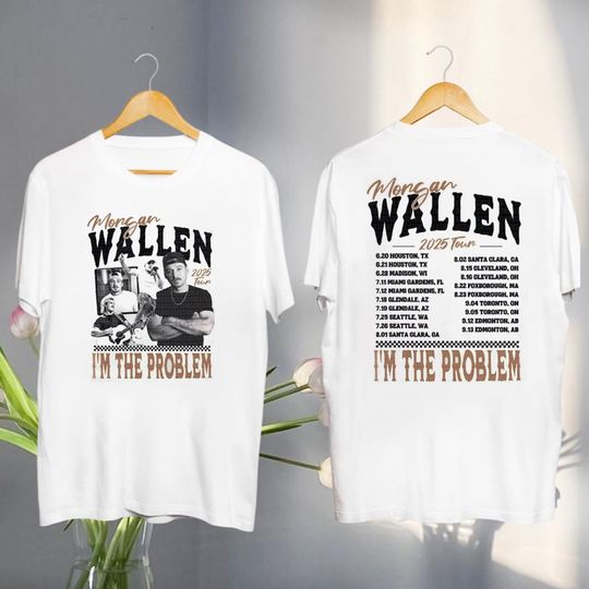Discover Wallen Western I'm The Problem Tour 2025 T-Shirt, Wallen Western Concert 2025, Wallen Western Fan Shirt, Wallen Western Merch, Country Music Tee
