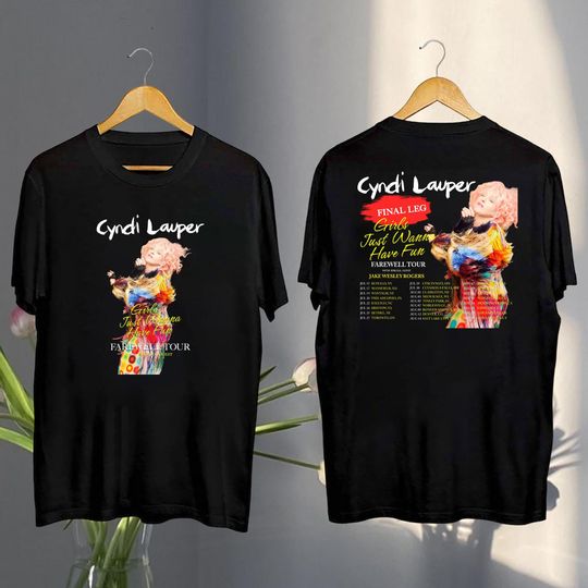 2025 Cyndi Lauper Girl Just Wanna Have Fun Farewell Tour T-Shirt, Cyndi Lauper Fan Gifts, Cyndi Lauper Merch, Cyndi Lauper 90s Vintage Shirt