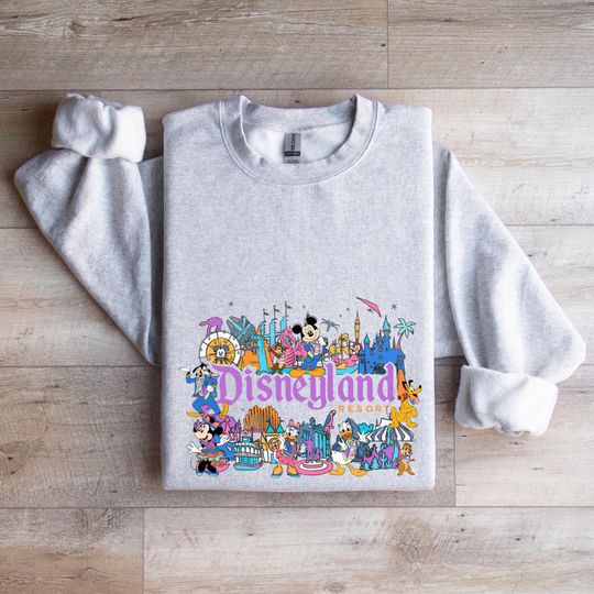 Discover Disneyland 70th anniversary 1955-2025 Sweat,70 Years Of Magic Sweater,  Mickey And Friends Disneyworld Sweat