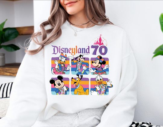 Discover Disneyland Resort 70th Anniversary Shirt, Disneyland Happiest Place On Earth Sweatshirt, Disney 70 Years of Magic, Family Vacation 2025