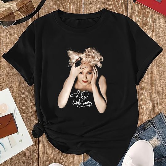 Discover Cyndi Lauper 90s Vintage Shirt, Cyndi Lauper Signature Shirt, Cyndi Lauper Girl Tour 2025 Shirt, Cyndi Lauper Fan Gift, Cyndi Lauper Merch