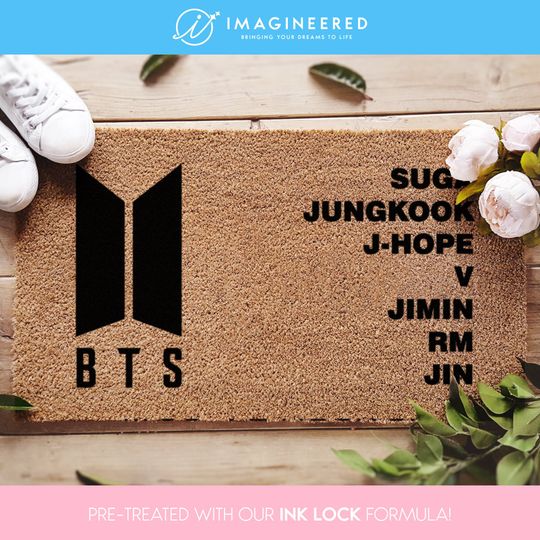 Discover BTS Doormat - BTS Decor - BTS - Suga - Jungkook - J-Hope - V - Jimin - Rm - Jin - Kpop