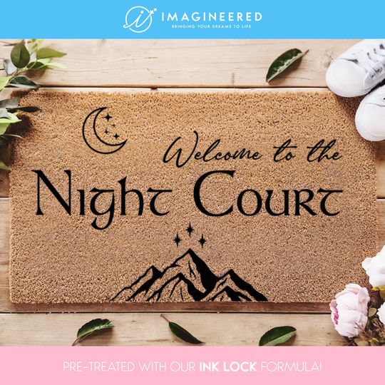 Welcome To The Night Court Doormat, acotar doormat, Sarah J Maas, A Court of Thorns and Roses, Velaris Decor, Fantasy Book Lover Gift
