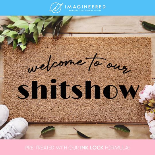 Funny Welcome Mat - Welcome To Our Shitshow Doormat - Gifts For Him - Gifts For Her - Home Decor - Personalized Doormat - Funny Family Gift