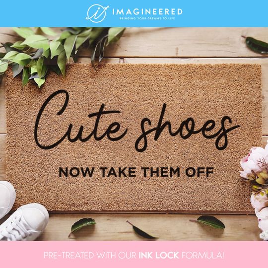 Discover Custom Welcome Mat - Cute Shoes - Now Take Them Off - Funny Door Mat - New Home Decor - Gifts For Him - Gifts For Her - Personalized Doormat