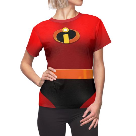 The Incredibles Women's Shirt - Mrs. Incredible Cosplay & Violet Parr Outfit, Superhero Inspired Costumes, Animated Movie Fan Apparel Gift