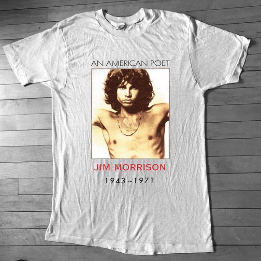 Vintage Jim Morrison T Shirt 1999 Jim Morrison An American Poet