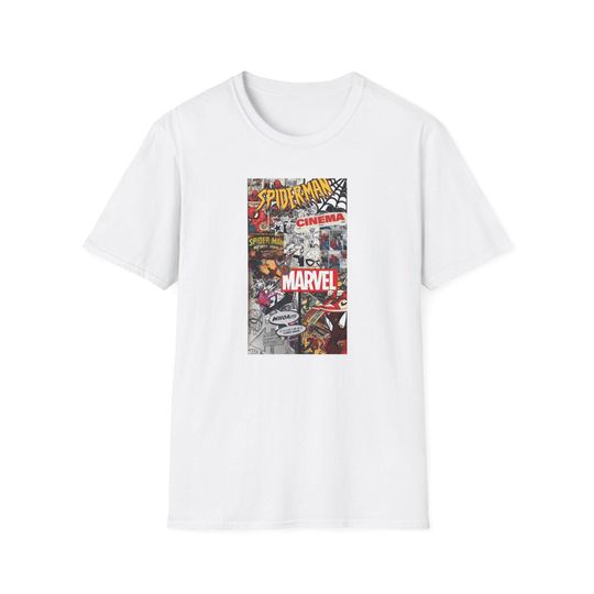 Marvel Comic Unisex Softstyle T-Shirt, Perfect for Comic Fans, Gift for Birthdays, Casual Wear, Merch, Animated Apparel
