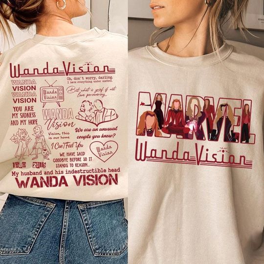 Wanda Vision Sweatshirt, Marvel T-Shirt, Super Hero Hoodie, Avengers Shirt, Wanda Anti Hero Shirt, Scarlet Witch Tee, Maximoff Shirt
