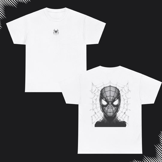 Discover Marvel Spider-Man T-Shirt, Back and Front Print | Various Sizes & Colours | Great Gift For Spiderman Fans