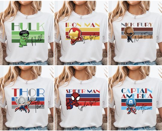 Disney Avengers Shirt, Avengers Heroes Shirt, Marvel Characters T-Shirt, Marvel Group Shirts, Disney Captain America Shirt, Iron Man Shirt