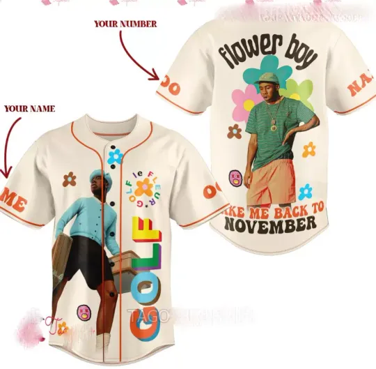 Tyler The Creator Golf Flower Boyjersey 3D Shirt Take Me Back To November