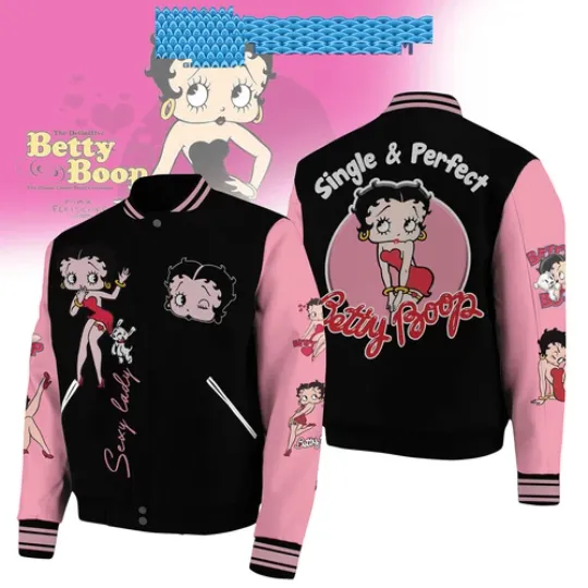 Discover Betty Boop Single And Perfect Proud Fan Baseball Jacket