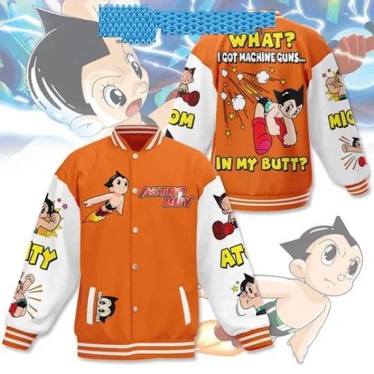 Astro Boy Machine Gun Baseball Jacket