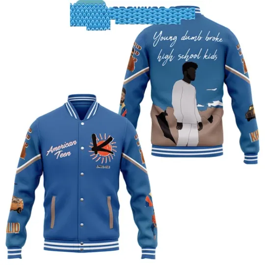 Teen Khalid Young Dumb Broke High School Kids Baseball Jacket