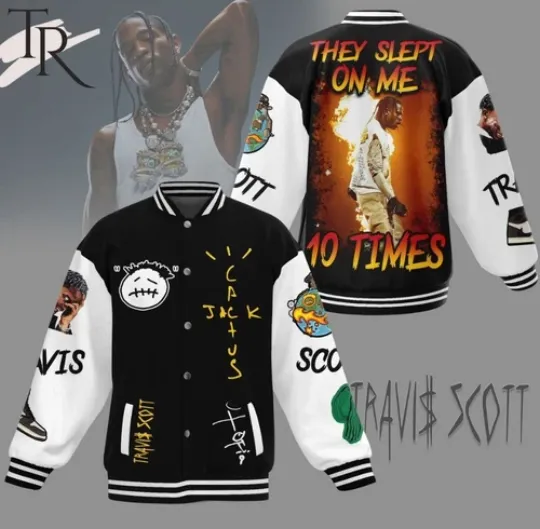 Discover Travis Cactus Jack They Slept On Me 10 Times Baseball Jacket