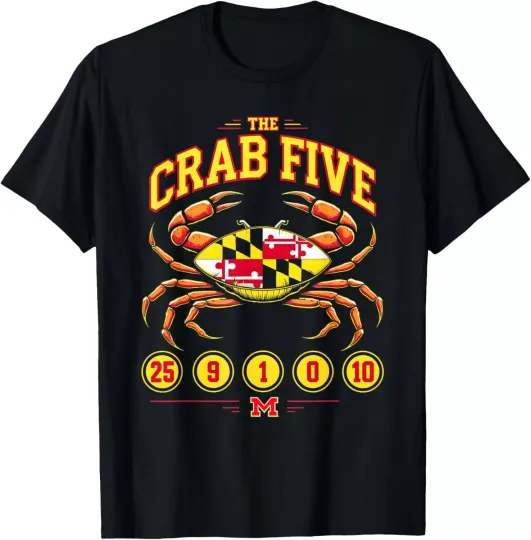 Discover The Crab Five Crab Flag Maryland T-Shirt unisex T-Shirt