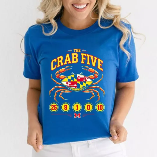 Discover The Crab Five Crab Flag Maryland Unisex T-Shirt