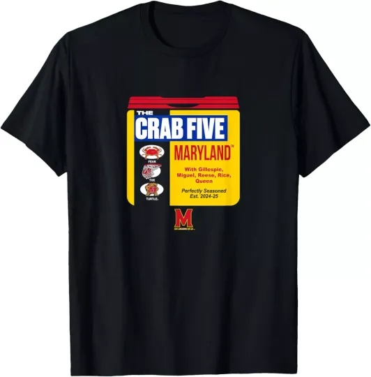 Discover Crab Five Old Bay Can - Maryland Basketball T-Shirt