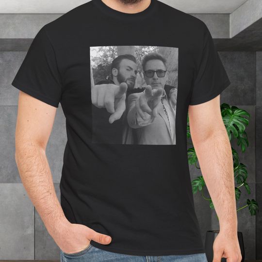Marvel T-Shirt,Steve Rogers and Tony Stark Shirt,Funny Avengers Tee,Trail Cam Meme Shirt,Iron Man & Captain America Humor,Superhero Fan Gift