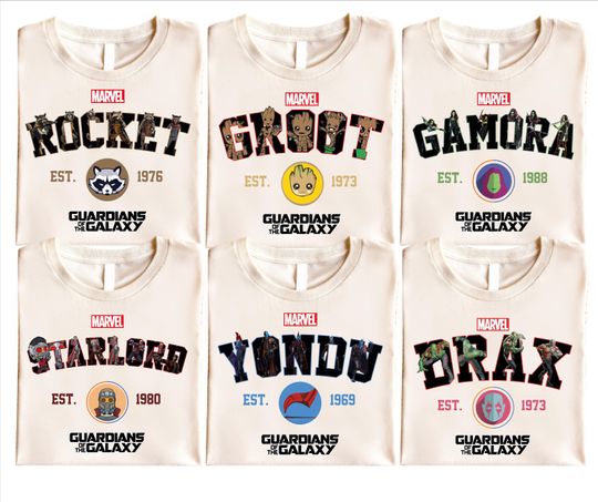 Discover Guardians Of The Galaxy Shirt, Marvel Guardians Characters Sweater, Marvel Superhero Shirt, Guardians Matching T-Shirt, Marvel Avengers Tee