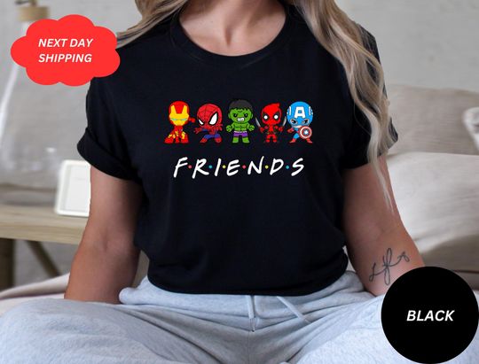 Superhero Friends Shirt, Cute Avengers Shirts, Marvel Avenger Shirt, Superhero T-shirt, Christmas Shirt, Ironman, Avengers Friends Shirt.