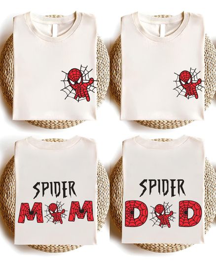 Spider Dad Shirt, Spider Mom Shirt, Spiderman Family Shirt, Marvel Family Sweatshirt, Spiderman Shirt