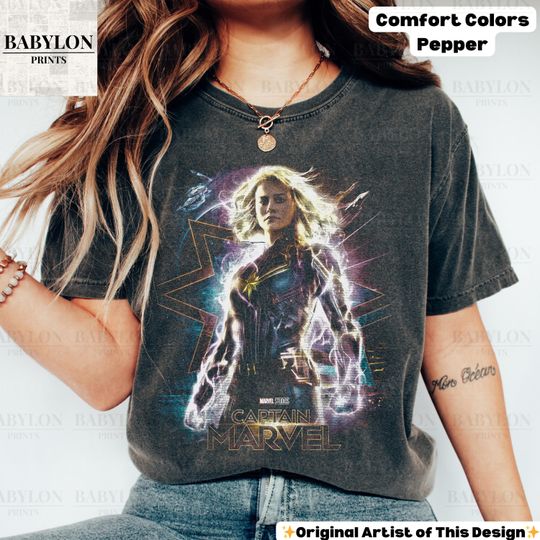 Vintage Captain Marvel T Shirt | Carol Danvers Shirt Marvel Women Shirt Disneyland Marvel Shirts Disney Trip Captain Marvel Avenger Shirt
