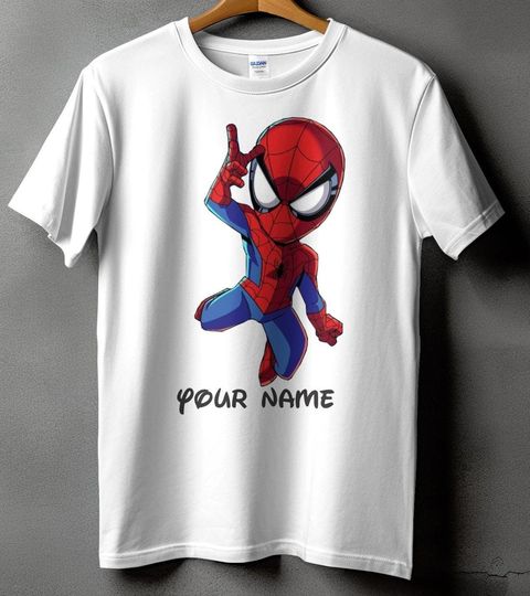 Discover Personalised Spiderman T-Shirts, Superhero T-Shirt, Marvel Tee, Spidey Tee